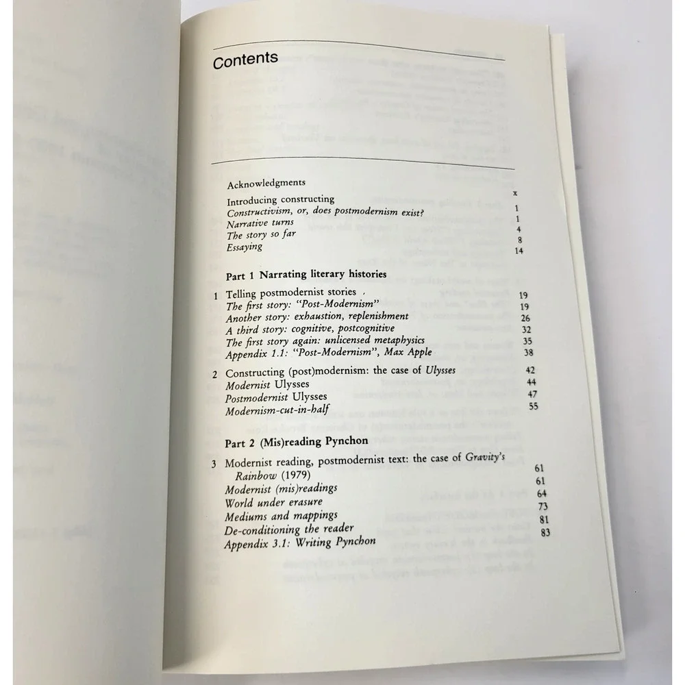 Vintage‎ 1992 Constructing Postmodernism Brian McHale Routledge White PB Theory